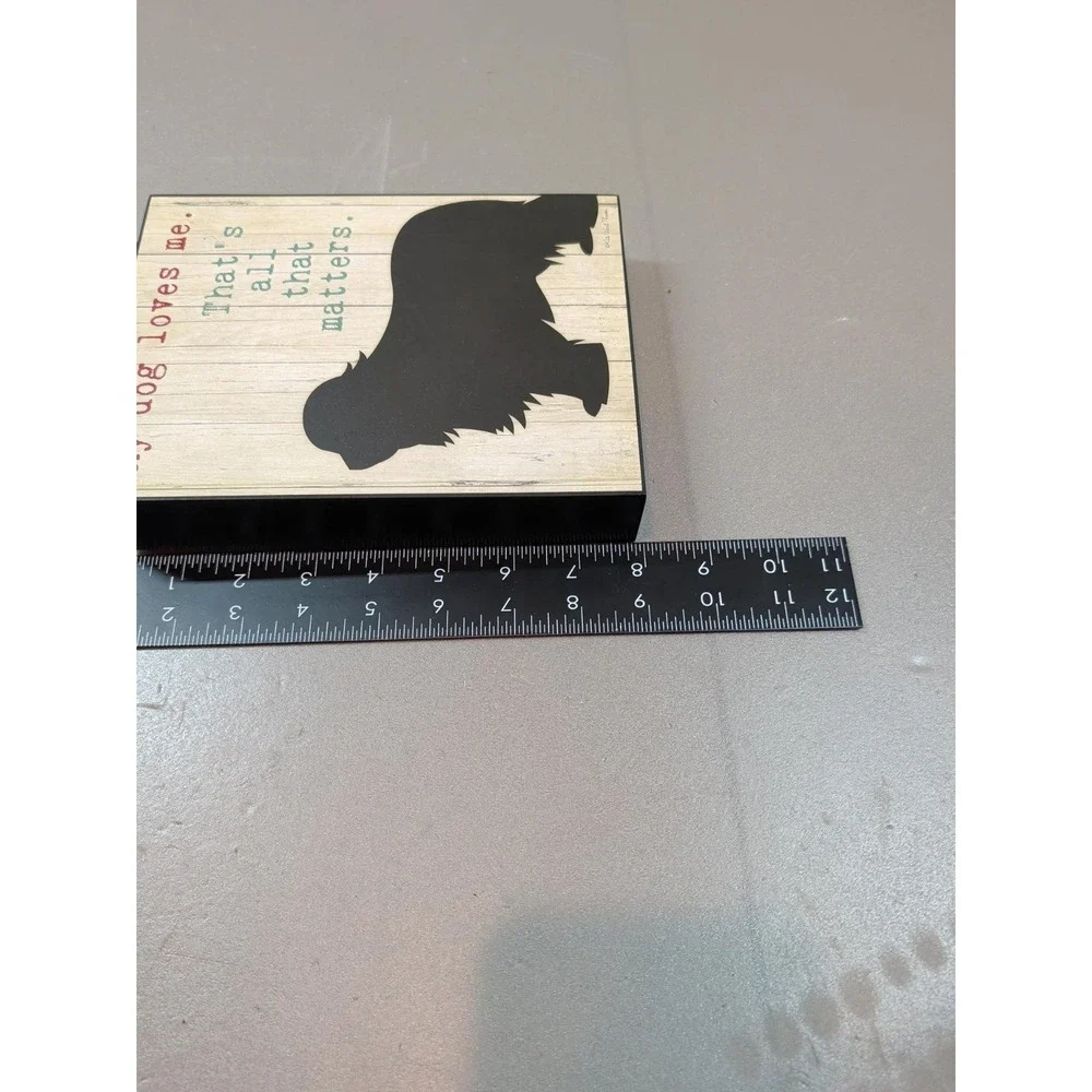 Blossom Bucket Kate Ward Thacker Dog Wall Plaque 10x8 Wood Sign 1811-9234